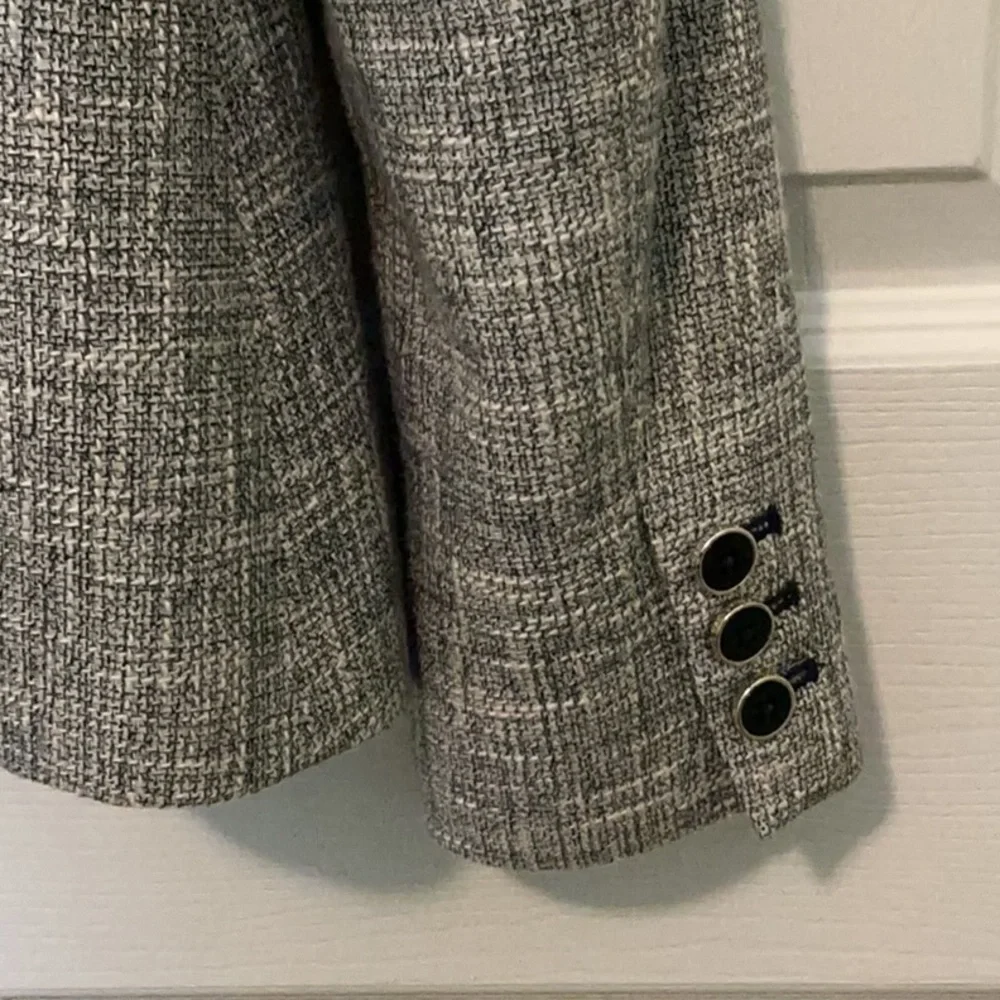Tommy Hilfiger Women's Classic Blue/Beige Tweed Blazer